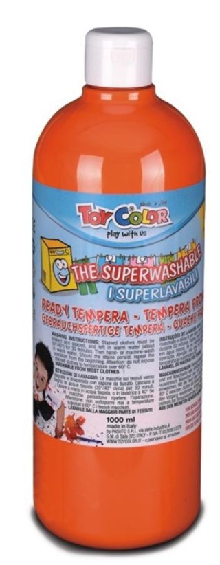 TEMPERA PAINTS IN A BOTTLE 1000 ML ORANGE HOBART 554/05 HOBART