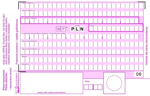 TRANSFER OR CASH DEPOSIT 4-FOLD A6 100 PAPIRUS CARDS