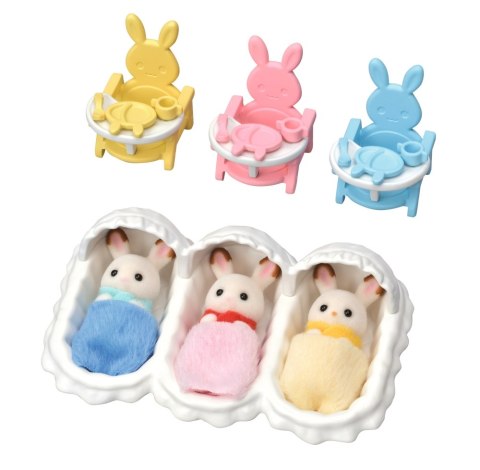 SYLVANIAN RABBIT TRIPLETS CHECK EARS 5532 WB6 EPOCH