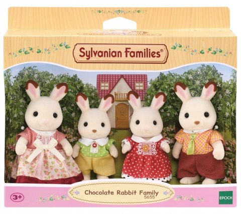 SYLVANIAN RABBIT FAMILY WITH CHECK EARS 5655 W6 EPOCH
