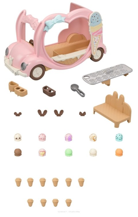 SYLVANIAN HAPPY ICE CREAM CAR 5651 WB6 EPOCH