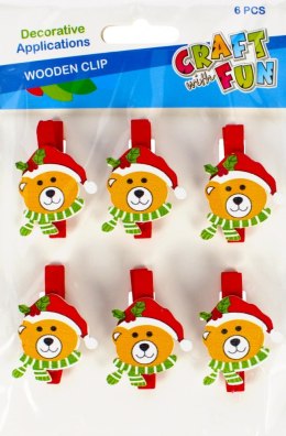 WOODEN CLIP CHRISTMAS BEAR CRAFT WITH FUN 480400