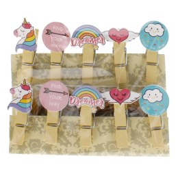 WOODEN CLIPS UNICORNS CRAFT WITH FUN 439345