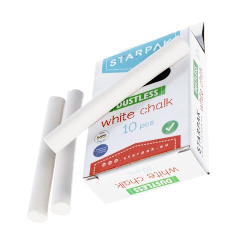 WHITE SCHOOL CHALK PACK 10 PCS. MEGA CREATIVE 472794