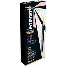 HIGHLIGHTER 2 SIDED 4 COLORS INTENSITY PASTEL PACK OF 12 PCS. BIC 503905