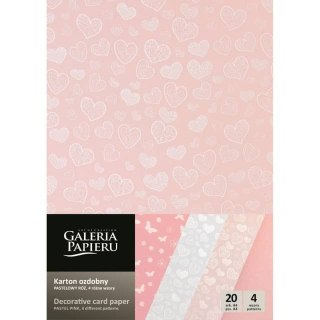 CRAFT CARDBOARD A4 200 G PASTEL PINK PAPER GALLERY ARGO 208923 ARGO