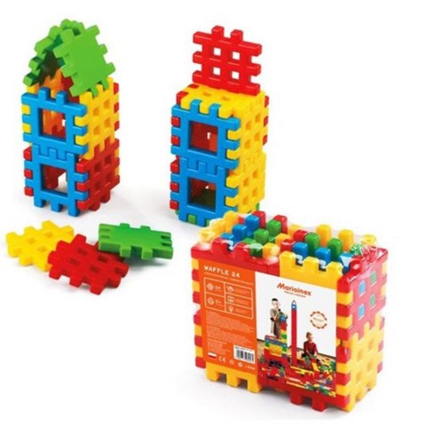 BUILDING BLOCKS 24 ELEMENTS WAFERS CUBE MARIO-INEX 900062 MARIO-INEX