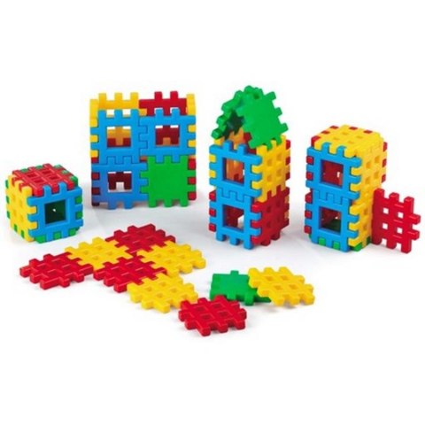 BUILDING BLOCKS 48 ELEMENTS WAFFLES CUBE MARIO-INEX 900260 MARIO-INEX