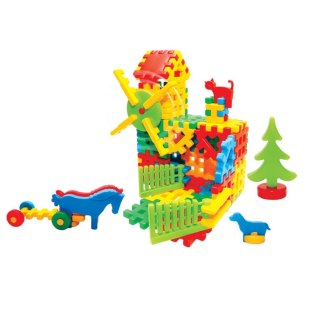 CONSTRUCTION BLOCKS WAFFLES 62 ELEMENTS CZAKO 025654 CZAKO