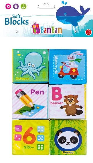 SOFT BLOCKS 6 PCS. BAM BAM 432485 BAM BAM