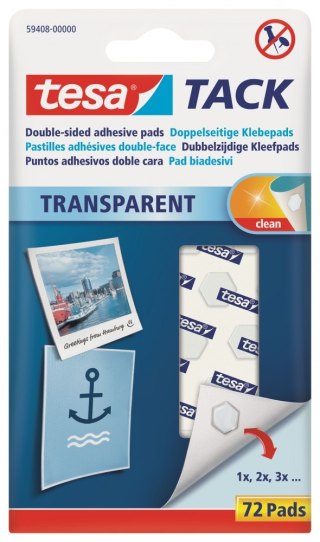 SELF-ADHESIVE PADS TESA TACK 72 PCS. TRANSPARENT TESA