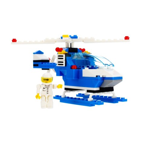 BUILDING BLOCKS 122 ELEMENTS HELICOPTER POLICE ALLEBLOX 478233 ALLEBLOX