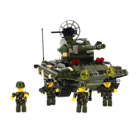 CONSTRUCTION BLOCKS 563 ELEMENTS MILITARY TANK ALLEBLOX 478261 ALLEBLOX