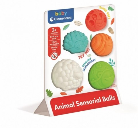 SENSORY BALL ANIMAL 5 PCS MIX CLEMENTONI 17469 CLEMENTONI