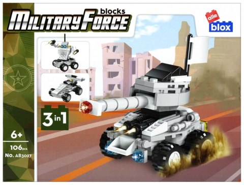 BUILDING BLOCKS 106 ELEMENTS MILITARY ALLEBLOX 492858 ALLEBLOX