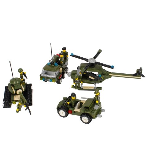 BUILDING BLOCKS 170-188 ELEMENTS MILITARY DISPLAY ALLEBLOX 492862 ALLEBLOX