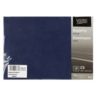 ENVELOPE C5 NAVY BLUE PEARL PAPER GALLERY PACK OF 10 PCS. ARGO 280655 GAL ARGO