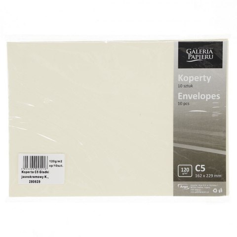 ENVELOPE C5 UNGLUED CREAM PAPER GALLERY PACK OF 10 PCS. ARGO 280629 GAL ARGO