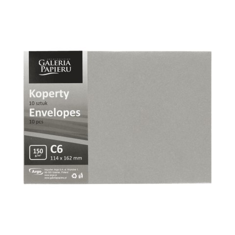 ENVELOPE C6 NK SILVER PEARL PAPER GALLERY PACK10PCS 280266 ARGO ARGO