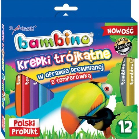 PENCILS 12 COLORS BAMBINO TRIANGULAR SHARPNESS MAJEWSKI 002892 ST. MAJEWSKI