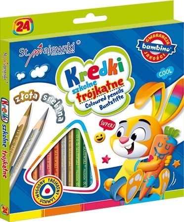 PENCILS 24 TRIANGULAR COLORS IN A BOX MAJEWSKI KR.24/18T ST. MAJEWSKI