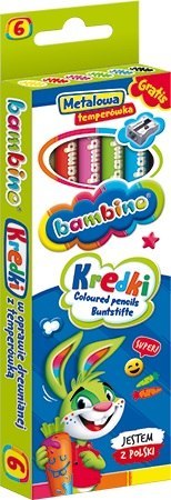 PENCILS 6 COLORS BAMBINO IN WOOD MAJEWSKI SHARPNESS KR.6/15BAM ST. MAJEWSKI