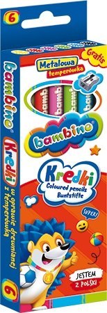 PENCILS 6 COLORS BAMBINO IN WOOD MAJEWSKI SHARPNESS KR.6/15BAM ST. MAJEWSKI