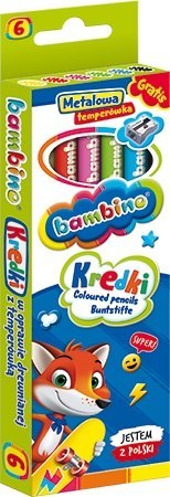 PENCILS 6 COLORS BAMBINO IN WOOD MAJEWSKI SHARPNESS KR.6/15BAM ST. MAJEWSKI