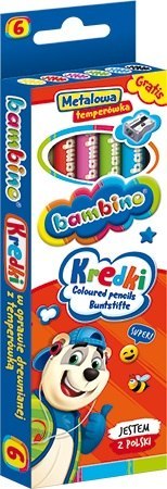 PENCILS 6 COLORS BAMBINO IN WOOD MAJEWSKI SHARPNESS KR.6/15BAM ST. MAJEWSKI