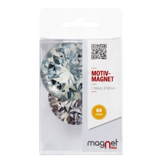 GLASS MAGNET DIAMOND DOME 5 CM MAGNET 117-0-0028 MAGNET