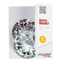 GLASS MAGNET DIAMOND DOME 5 CM MAGNET 117-0-0028 MAGNET