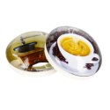 GLASS MAGNET COFFEE/GRILL DOME 3.5 CM PACK OF 2 PCS. MAGNET 15-0-0019 MAGNET