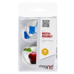 MAGNET GLASS THUMB/APLE DOME 3.5 CM 2 PCS PACK. MAGNET 115-0-0025 MAGNET