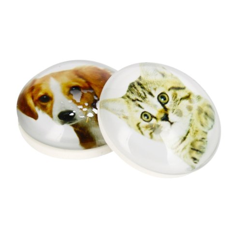 GLASS MAGNET CAT/DOG DOME 3.5 CM 2 PCS PACK MAGNET 15-0-0002 MAGNET