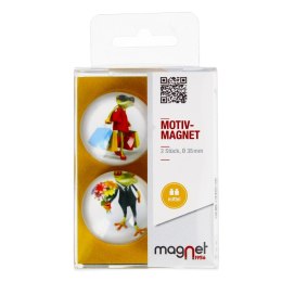 FROG GLASS MAGNET COMIC DOME 3.5 CM PACK 2 PCS MAGNET 115-0-0077 MAGNET