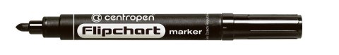 FLIPCHART MARKER CENTROPEN 8550/12 ROUND TIP / BLACK CENTROPEN