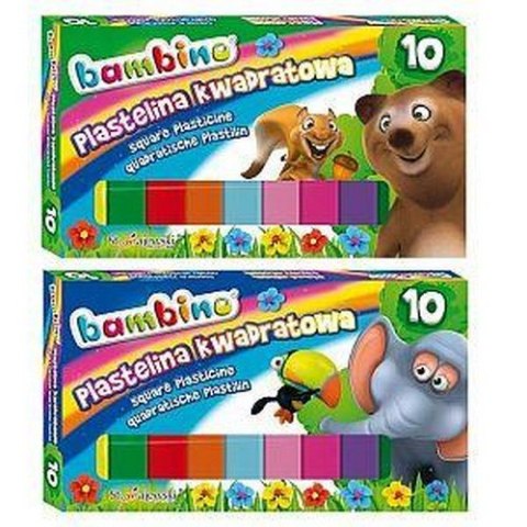 PLASTICIN 10 COLORS BAMBINO SQUARE MAJEWSKI 002823 ST. MAJEWSKI