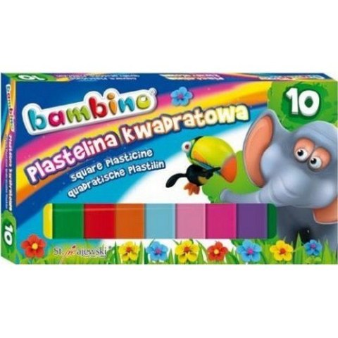 PLASTICIN 10 COLORS BAMBINO SQUARE MAJEWSKI 002823 ST. MAJEWSKI