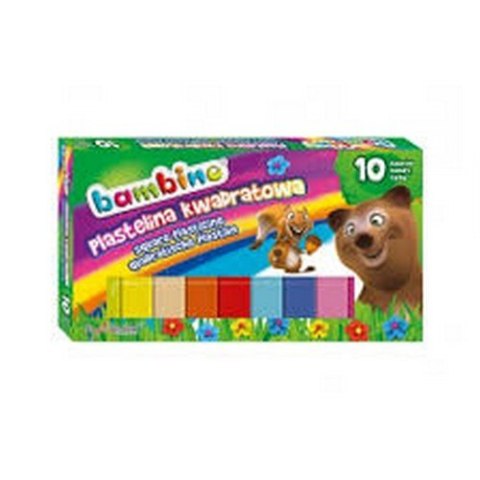 PLASTICIN 10 COLORS BAMBINO SQUARE MAJEWSKI 002823 ST. MAJEWSKI