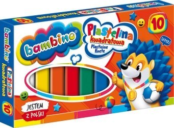 PLASTICIN 10 COLORS BAMBINO SQUARE MAJEWSKI 002823 ST. MAJEWSKI