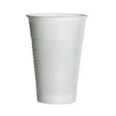 PLASTIC MUG 200 ML WHITE PACK 100 PIECES. JOHN NECESSARY