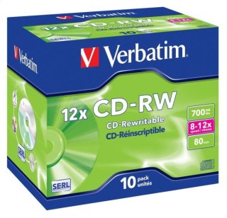 CD-RW 700MB VERBATIM 8-12X CASE VERBATIM