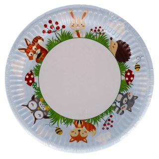 PAPER PLATE 18 CM FOREST ANIMALS PACK OF 8 ARPEX DC3102F ARPEX