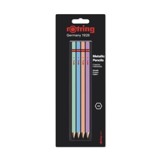 ROTRING METALLIC ROTRING WOODEN PENCILS SET