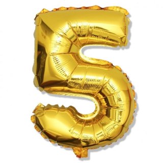 NUMBER 5 BALLOON 85 CM GOLD GODAN GODAN