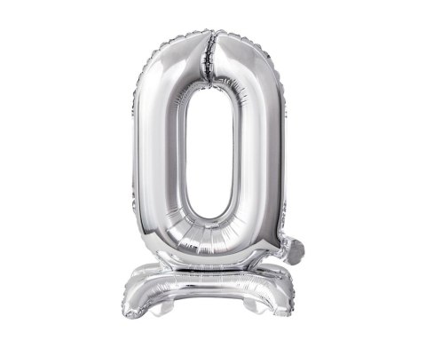 B&C FOIL BALLOON STANDING 0, SILVER, 38 CM GODAN