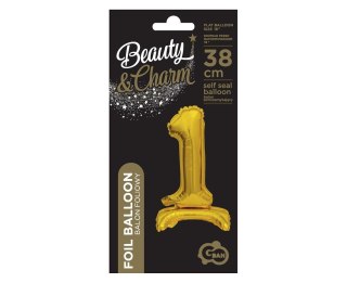 B&C FOIL BALLOON STANDING 1, GOLD, 38 CM GODAN