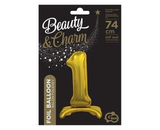 B&C FOIL BALLOON STANDING 1, GOLD, 74 CM BC-ASZ1 GODAN