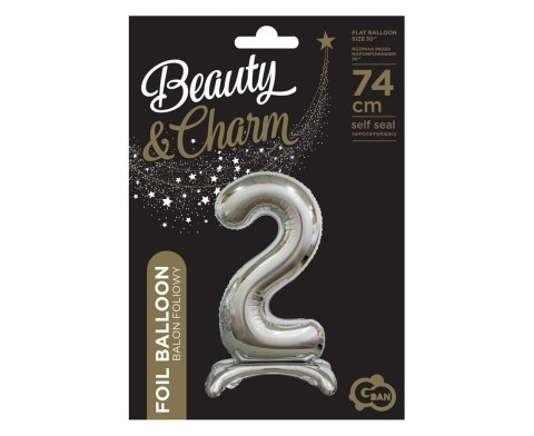 B&C FOIL BALLOON STANDING 2, SILVER, 74 CM BC-ASS2 GODAN