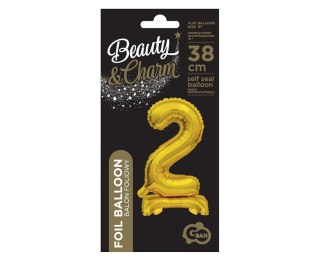 B&C FOIL BALLOON STANDING 2, GOLD, 38 CM GODAN